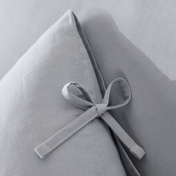 Scenario Plain Cotton Pillowcase with Tie Fastening - thumbnail 4