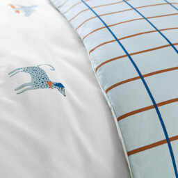 Team Chiens Dog Print Washed Cotton Child's Duvet Cover - thumbnail 4