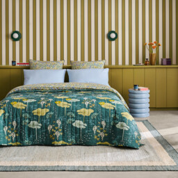 Hanoi Floral Print Washed Cotton Duvet Cover - thumbnail 3