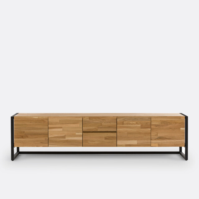 Hiba Oak and Veneered TV Stand L200cm - image 1