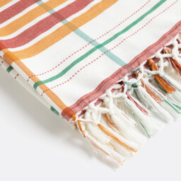 Socco Striped Dyed Woven Cotton XL Fouta - thumbnail 3
