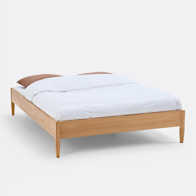 Madara Bed with Bed Base in Solid and Veneered Oak - image 1