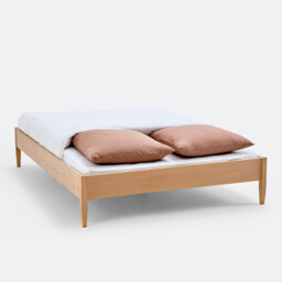 Madara Bed with Bed Base in Solid and Veneered Oak - thumbnail 4