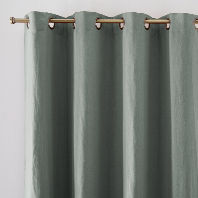 Onega Washed Linen Blackout Curtain with Eyelets - image 1