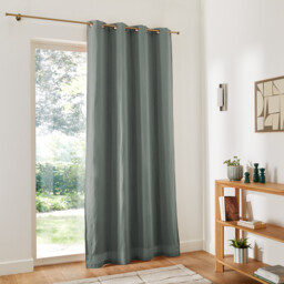 Onega Washed Linen Blackout Curtain with Eyelets - thumbnail 2