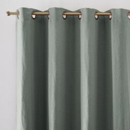 Onega Washed Linen Blackout Curtain with Eyelets - thumbnail 1