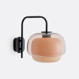 Kinoko Coloured Glass and Metal Wall Light