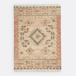 Navaja Aged Effect Kilim Jute Cotton Rug - thumbnail 3
