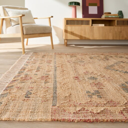 Navaja Aged Effect Kilim Jute Cotton Rug