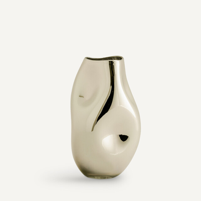 Cozi 28cm High Hand-Blown Metallic Glass Vase - image 1