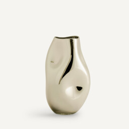Cozi 28cm High Hand-Blown Metallic Glass Vase - thumbnail 1