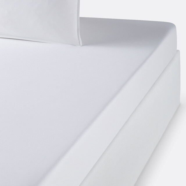 Plain Organic Cotton Percale Fitted Sheet - image 1