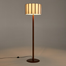 Vintela Rubberwood & Linen Floor Lamp - thumbnail 3