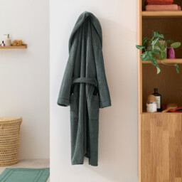 Victor Adult Shawl Bathrobe in Combed Cotton 400g/m2 - thumbnail 2