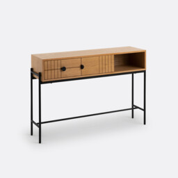 Clara Oak Veneer Console Table with Storage