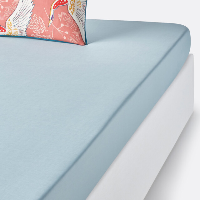 Grues Cotton Percale Fitted Sheet