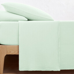 Kumla Plain Cotton Muslin Flat Sheet