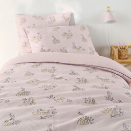 Swans 50% Recycled Cotton Duvet Cover With Taped Edging - thumbnail 1