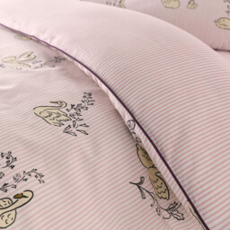 Swans 50% Recycled Cotton Duvet Cover With Taped Edging - thumbnail 4