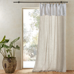 Beha Two-Tone Sheer Linen Voile Curtain Panel - thumbnail 2
