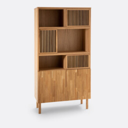 Bilbao Oak Veneered Storage Bookcase