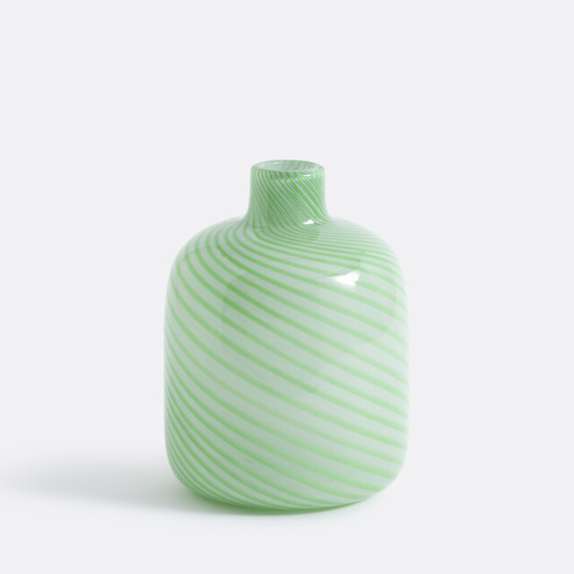 Olios Striped Glass Vase, H22.5cm - image 1