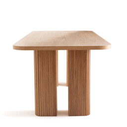 Latti Rectangular 6-8 Seater Dining Table in Oak and Pine Veneer - thumbnail 2