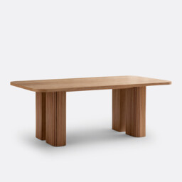 Latti Rectangular 6-8 Seater Dining Table in Oak and Pine Veneer - thumbnail 1