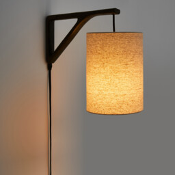 Jakomé Wall Light with Thick Linen Shade - thumbnail 3