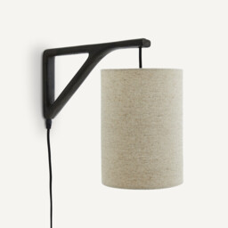Jakomé Wall Light with Thick Linen Shade