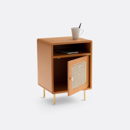 Redpop Bedside Table with Rattan Door - thumbnail 4