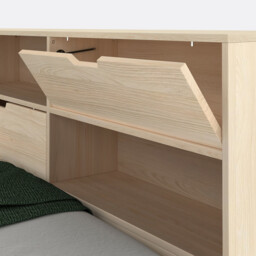 Yann Solid Pine Storage Bed - thumbnail 4