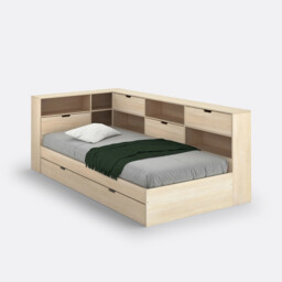 Yann Solid Pine Storage Bed