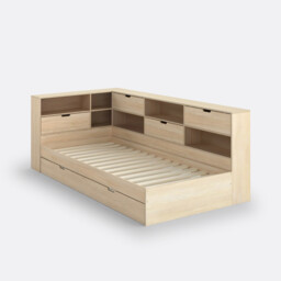 Yann Solid Pine Storage Bed - thumbnail 3