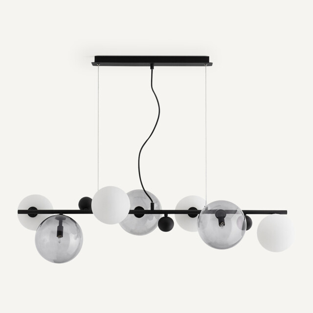 Bullesco Smoked Glass and Metal Ceiling Light - image 1