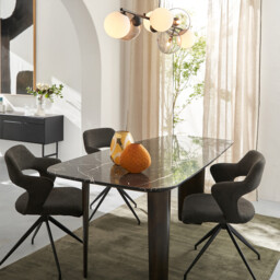 Bullesco Smoked Glass and Metal Ceiling Light - thumbnail 3