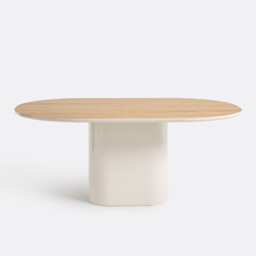 Tamula Oak Veneered 6-8 Seater Dining Table - thumbnail 3