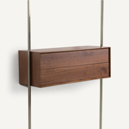 Archivita XL Walnut Veneer 2-Drawer Cabinet, L110 X D42cm - thumbnail 4