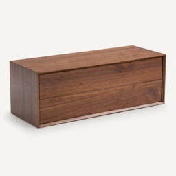Archivita XL Walnut Veneer 2-Drawer Cabinet, L110 X D42cm - thumbnail 1