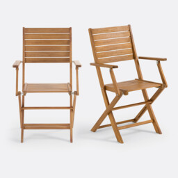 Set of 2 Napli Acacia Garden Armchairs