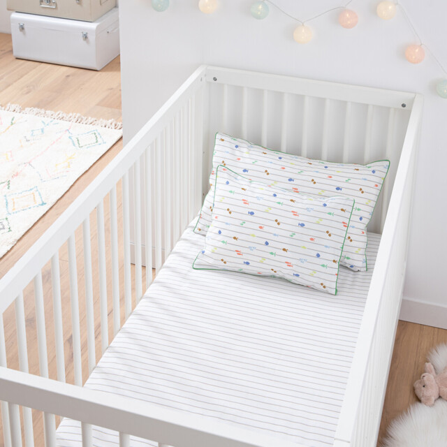 Elliot 17cm Fitted Sheet in Cotton Percale - image 1