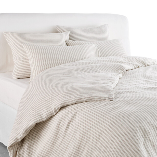 Kalaya Striped 100% Washed Linen Duvet Cover - image 1
