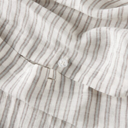 Kalaya Striped 100% Washed Linen Duvet Cover - thumbnail 4