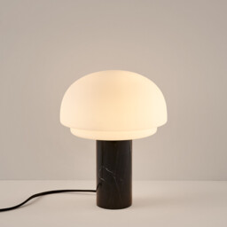 Agathilda Table Lamp in Opaline Glass and Marble Height 27cm - thumbnail 4