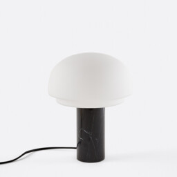 Agathilda Table Lamp in Opaline Glass and Marble Height 27cm - thumbnail 1