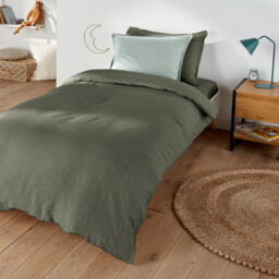 Linot 30cm High Washed Linen Child's Fitted Sheet - thumbnail 2
