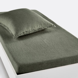 Linot 30cm High Washed Linen Child's Fitted Sheet - thumbnail 1