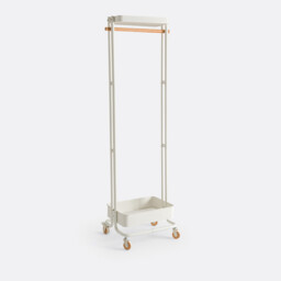 Tania Metal & Rubberwood Rolling Rack - thumbnail 2