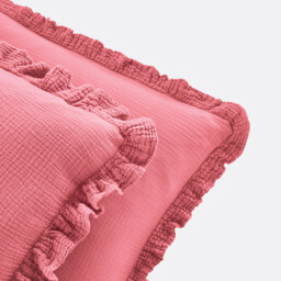 Kumla Plain Cotton Muslin Pillowcase - thumbnail 2