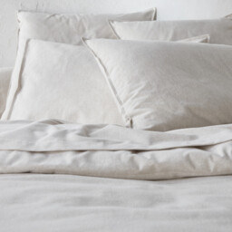 Clara Chambray Cotton Flannel Duvet Cover - thumbnail 4
